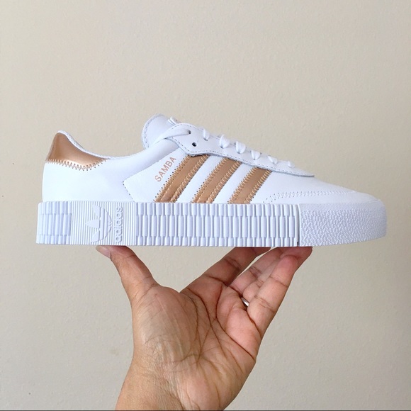 adidas sambarose gold
